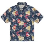Cleveland Guardians Hawaiian Shirt - Flamingo Hibiscus | Moonbestprint