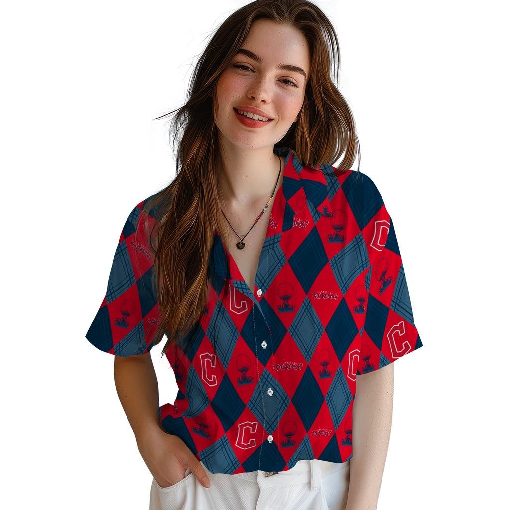 Cleveland Guardians Hawaiian Shirt - Golfing Plaid | Moonbestprint