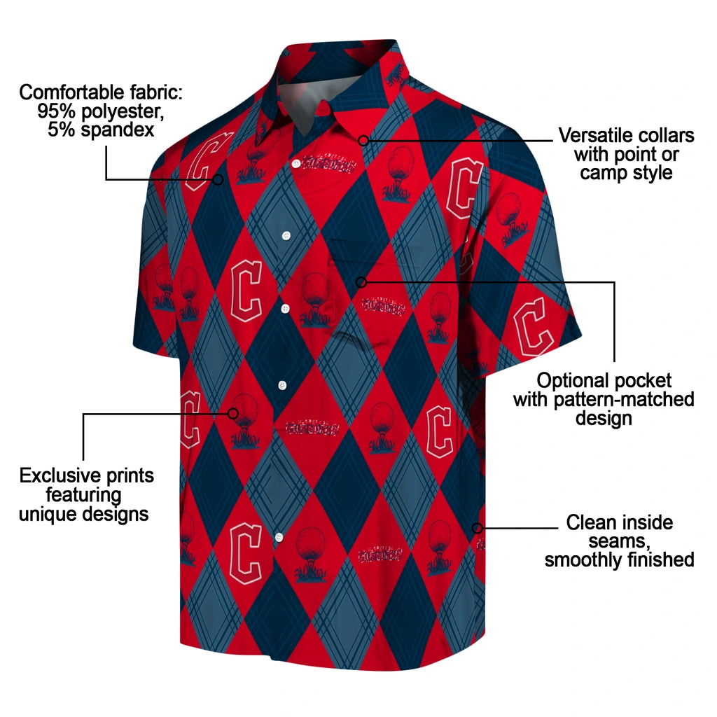 Cleveland Guardians Hawaiian Shirt - Golfing Plaid | Moonbestprint