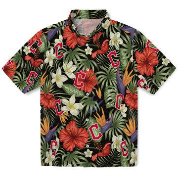 Cleveland Guardians Hawaiian Shirt - Hawaii Floral Hibiscus | Moonbestprint