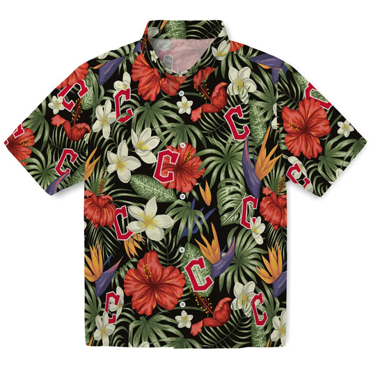 Cleveland Guardians Hawaiian Shirt - Hawaii Floral Hibiscus | Moonbestprint