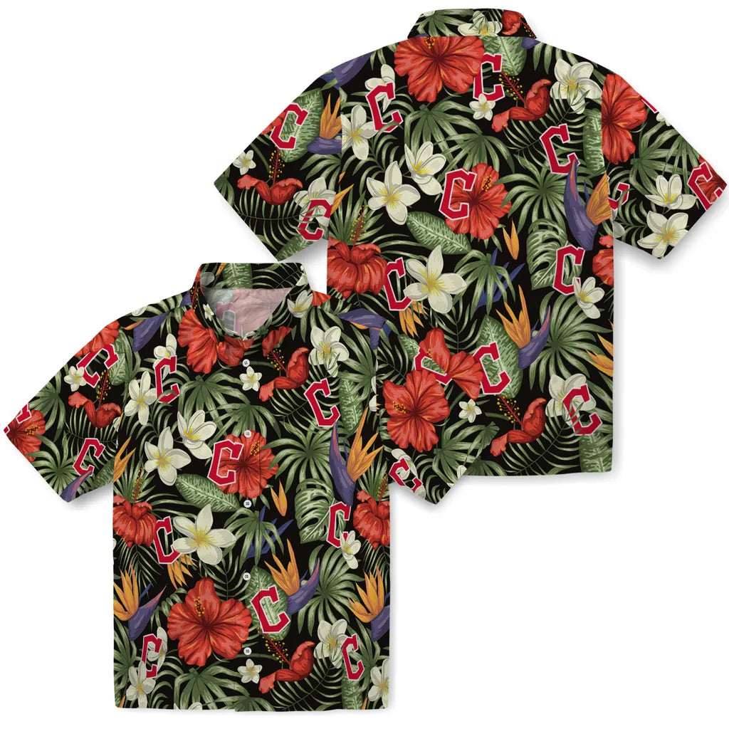 Cleveland Guardians Hawaiian Shirt - Hawaii Floral Hibiscus | Moonbestprint