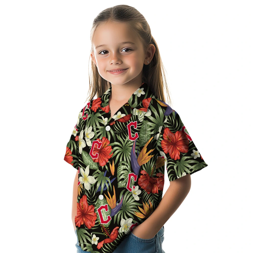 Cleveland Guardians Hawaiian Shirt - Hawaii Floral Hibiscus | Moonbestprint