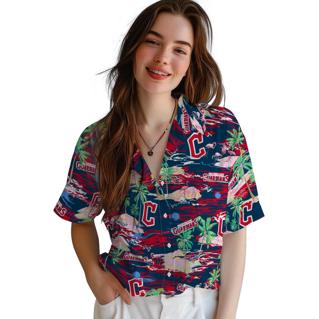 Cleveland Guardians Hawaiian Shirt - Hawaii Island | Moonbestprint