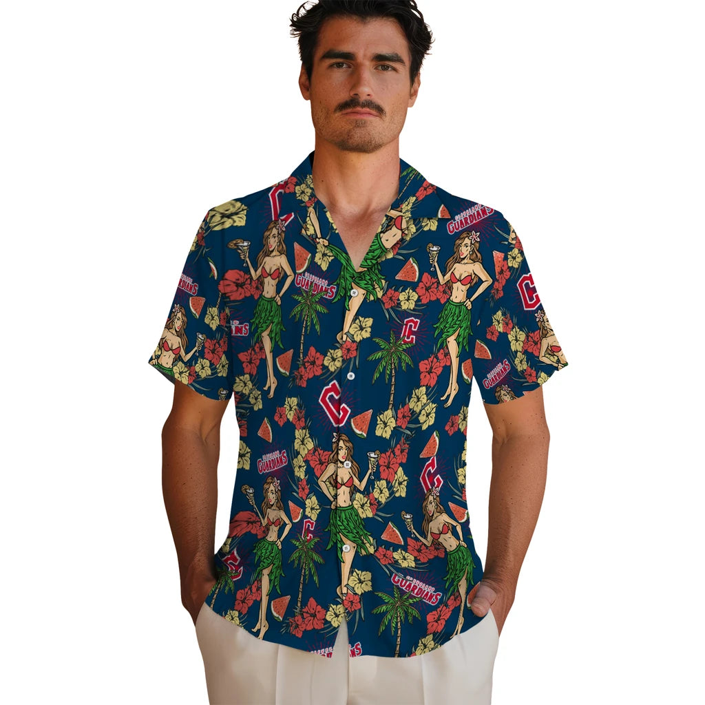 Cleveland Guardians Hawaiian Shirt - Hawaiian Girls Design | Moonbestprint
