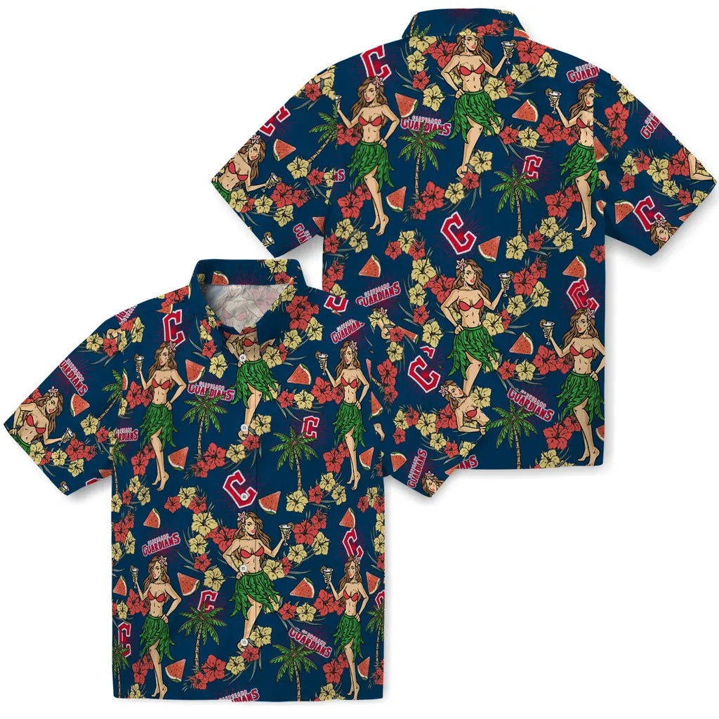 Cleveland Guardians Hawaiian Shirt - Hawaiian Girls Design | Moonbestprint