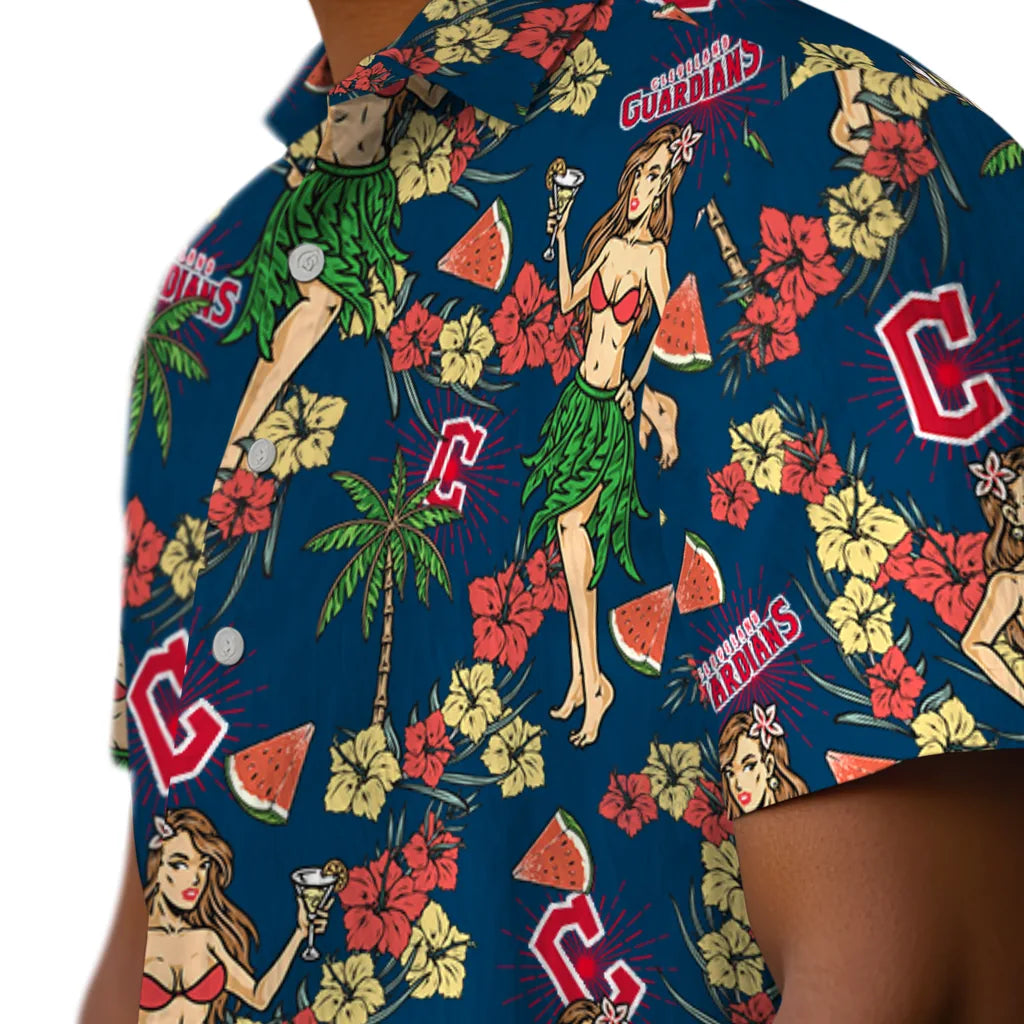 Cleveland Guardians Hawaiian Shirt - Hawaiian Girls Design | Moonbestprint