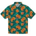 Cleveland Guardians Hawaiian Shirt - Hibiscus and Palm Leaves | Moonbestprint