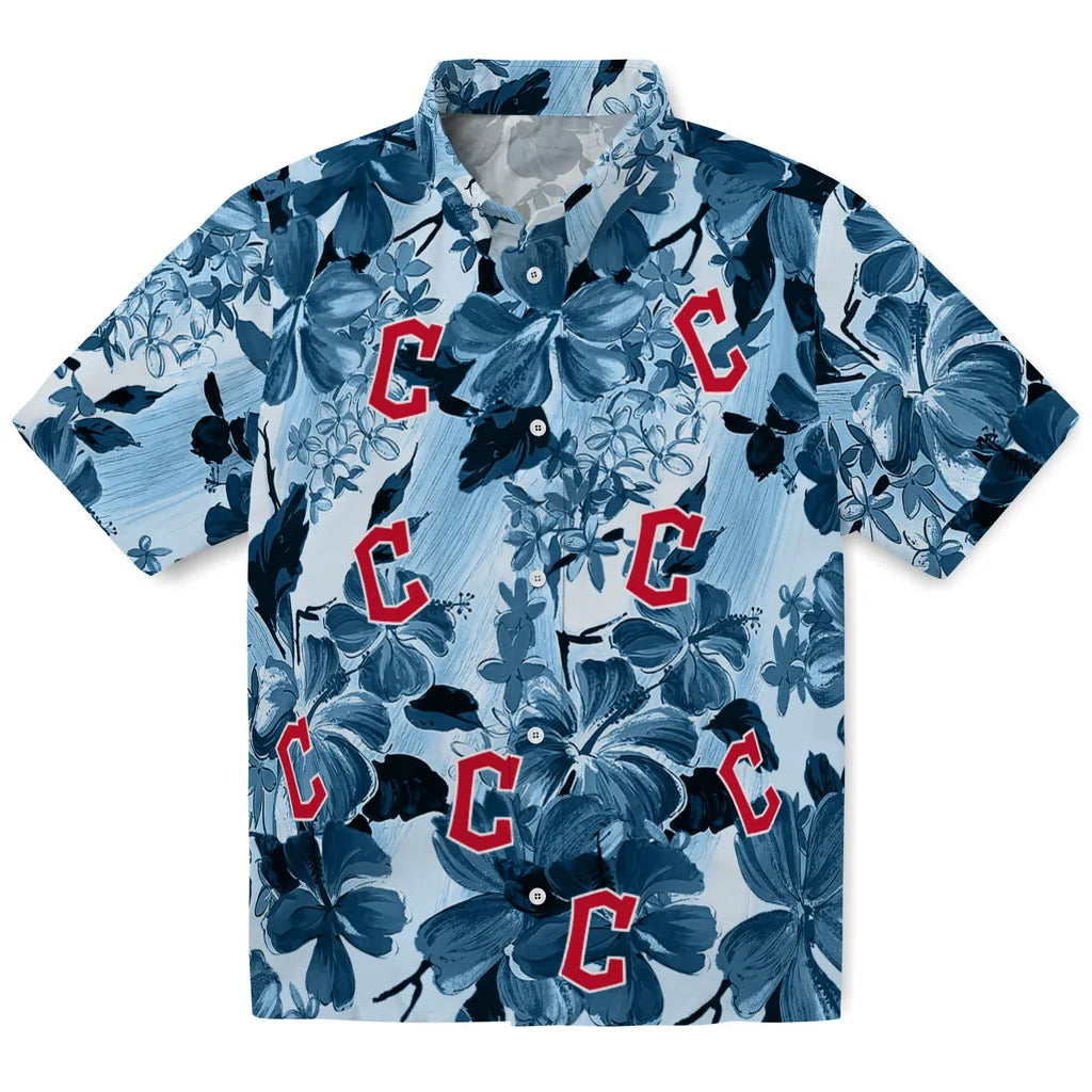 Cleveland Guardians Hawaiian Shirt - Hibiscus Arrangement | Moonbestprint