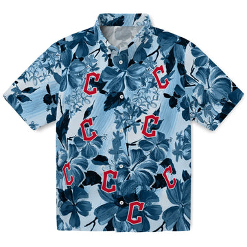 Cleveland Guardians Hawaiian Shirt - Hibiscus Arrangement | Moonbestprint