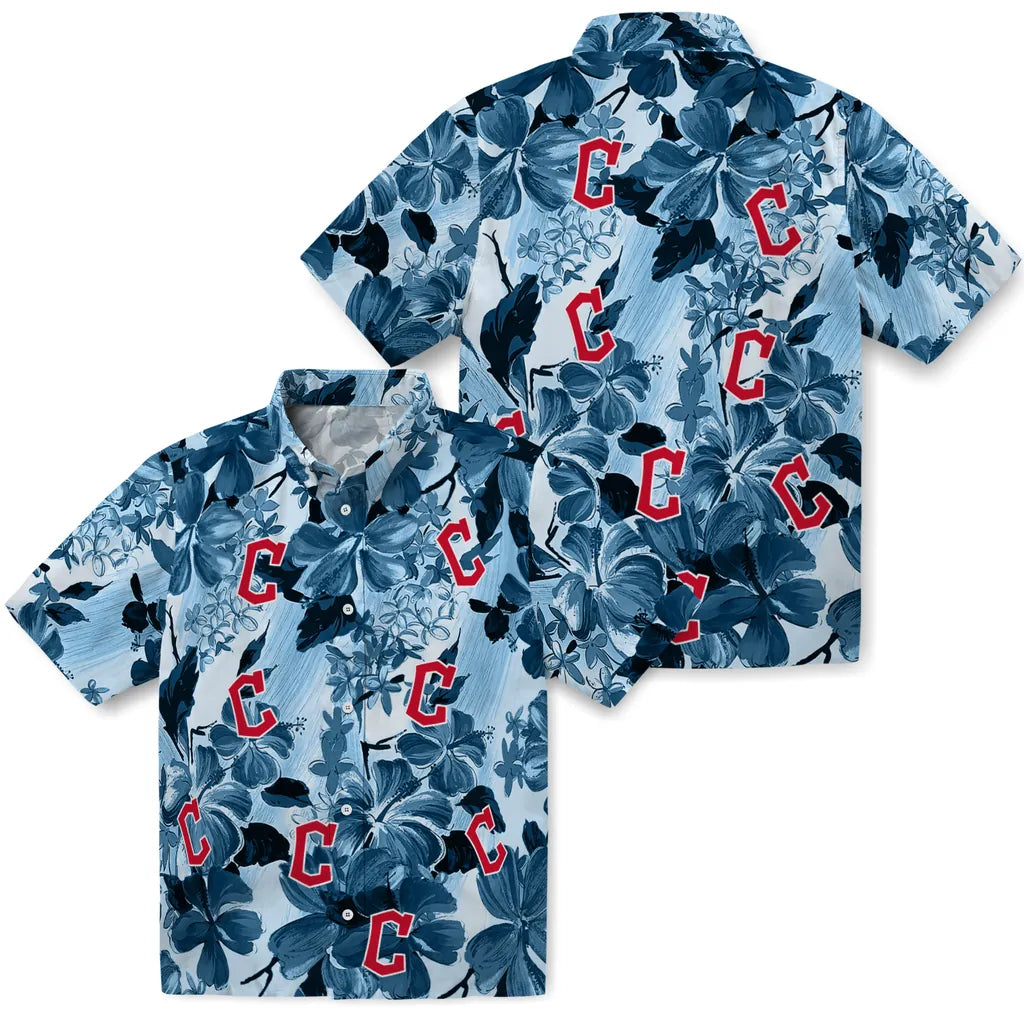 Cleveland Guardians Hawaiian Shirt - Hibiscus Arrangement | Moonbestprint