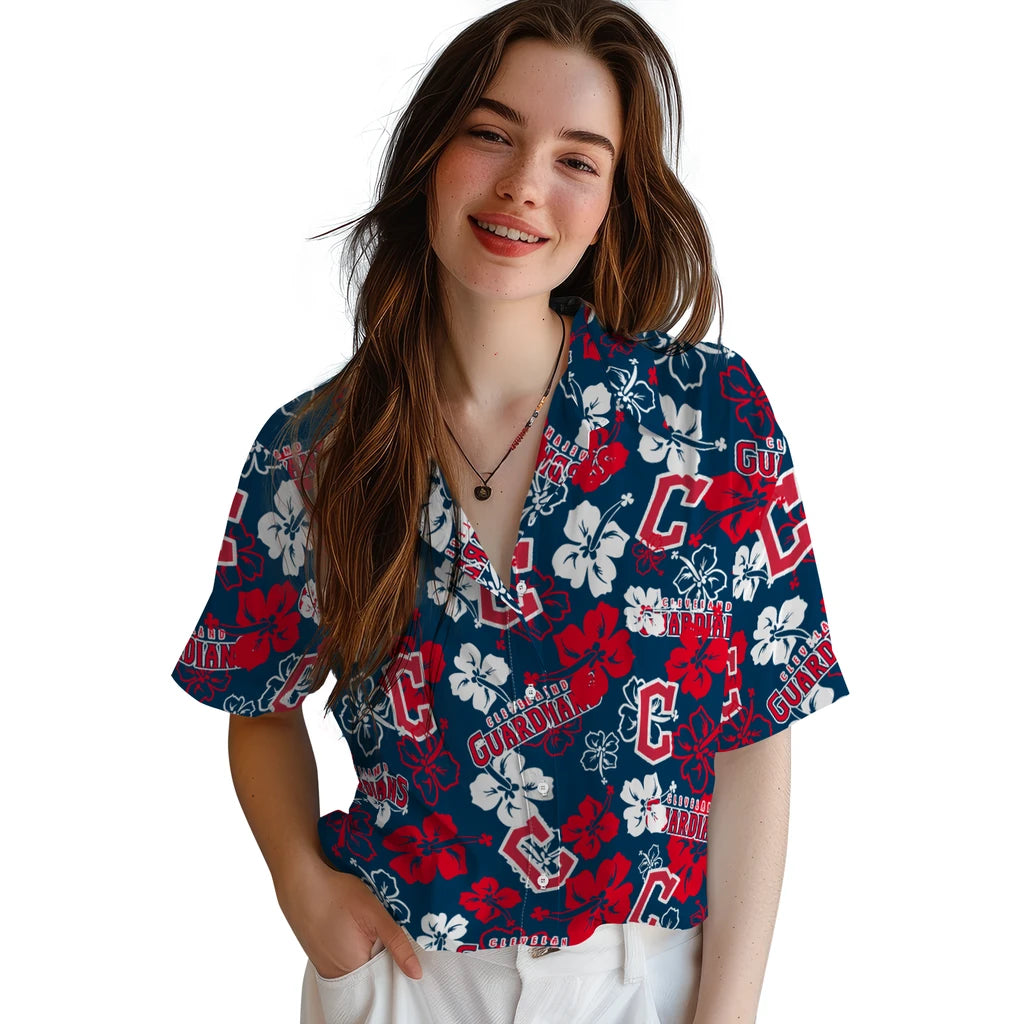 Cleveland Guardians Hibiscus Bloom Hawaiian Shirt – Moonbestprint
