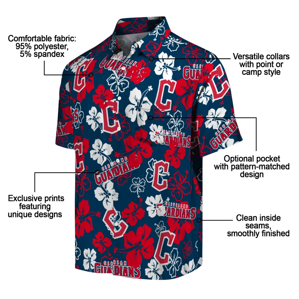 Cleveland Guardians Hibiscus Bloom Hawaiian Shirt – Moonbestprint