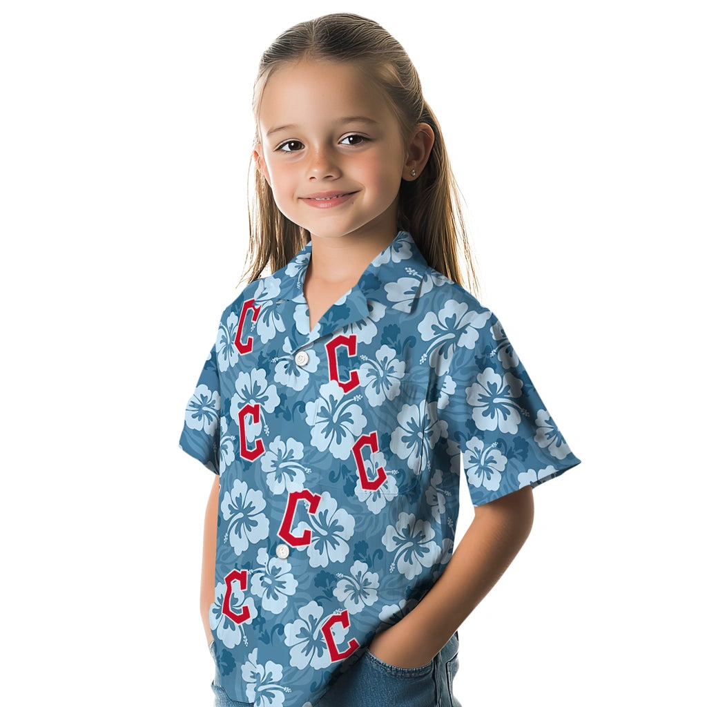 Cleveland Guardians Hawaiian Shirt - Hibiscus Cluster | Moonbestprint