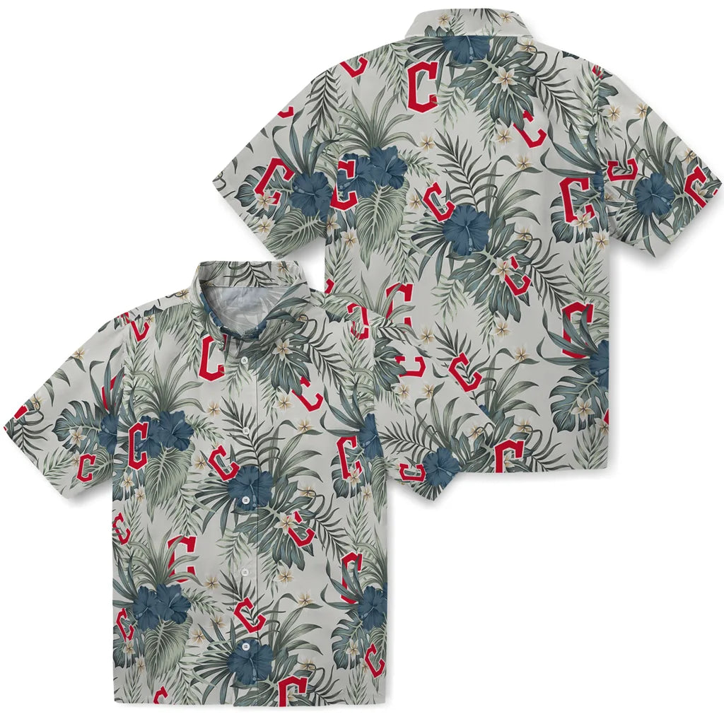 Cleveland Guardians Hawaiian Shirt - Hibiscus Designs | Moonbestprint