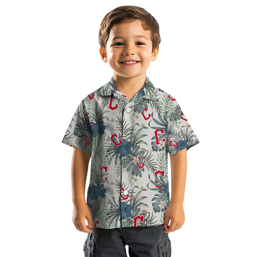 Cleveland Guardians Hawaiian Shirt - Hibiscus Designs | Moonbestprint