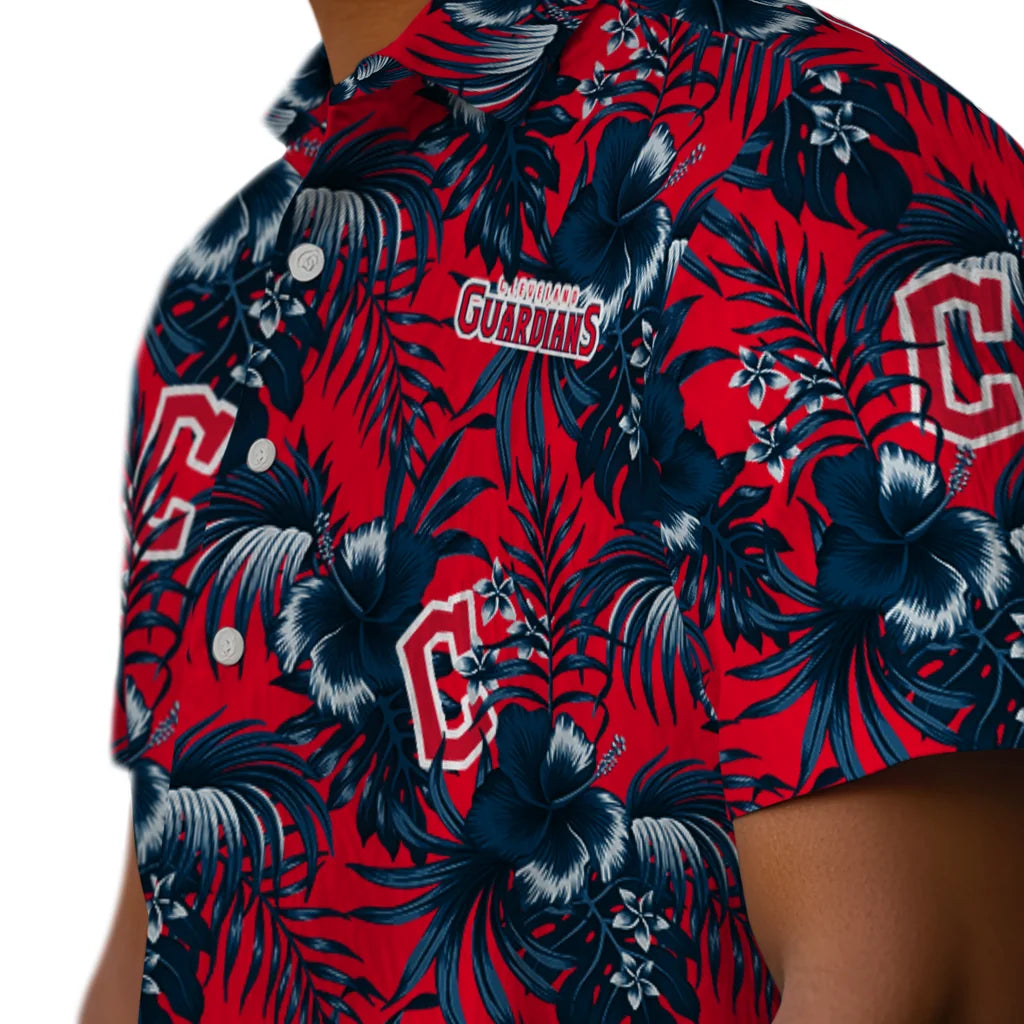 Cleveland Guardians Hawaiian Shirt - Hibiscus Exotic | Moonbestprint