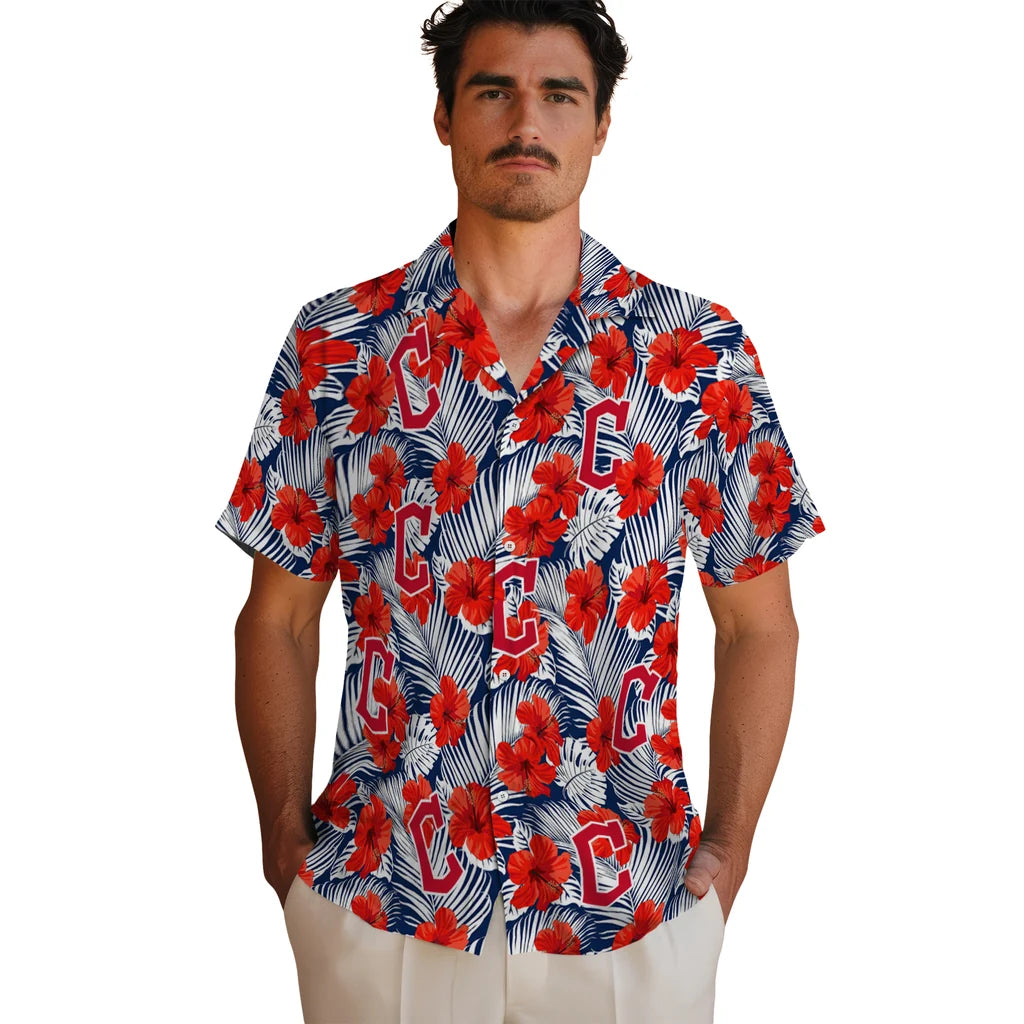 Cleveland Guardians Hawaiian Shirt - Hibiscus Fiesta | Moonbestprint