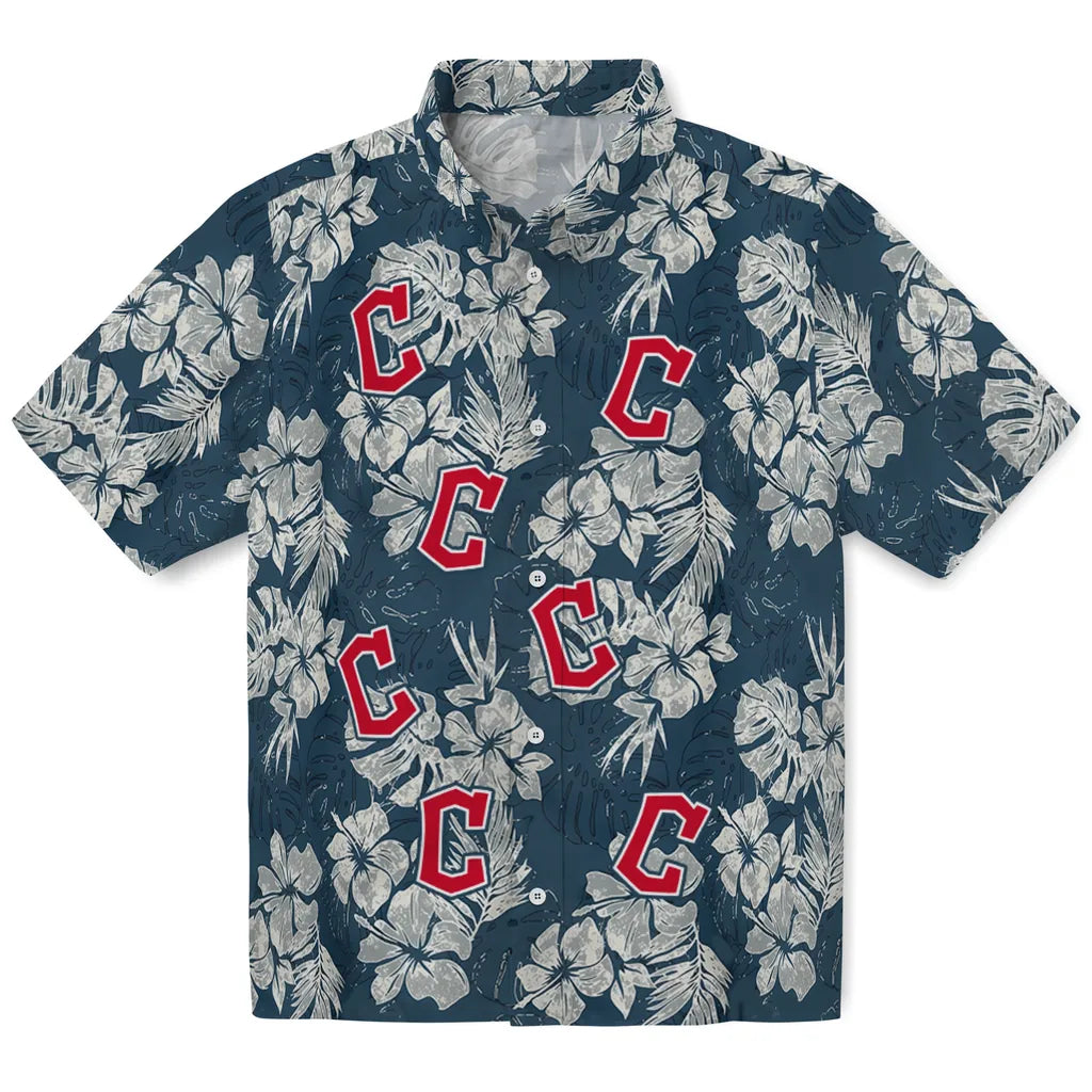Cleveland Guardians Hawaiian Shirt - Hibiscus Flowers | Moonbestprint