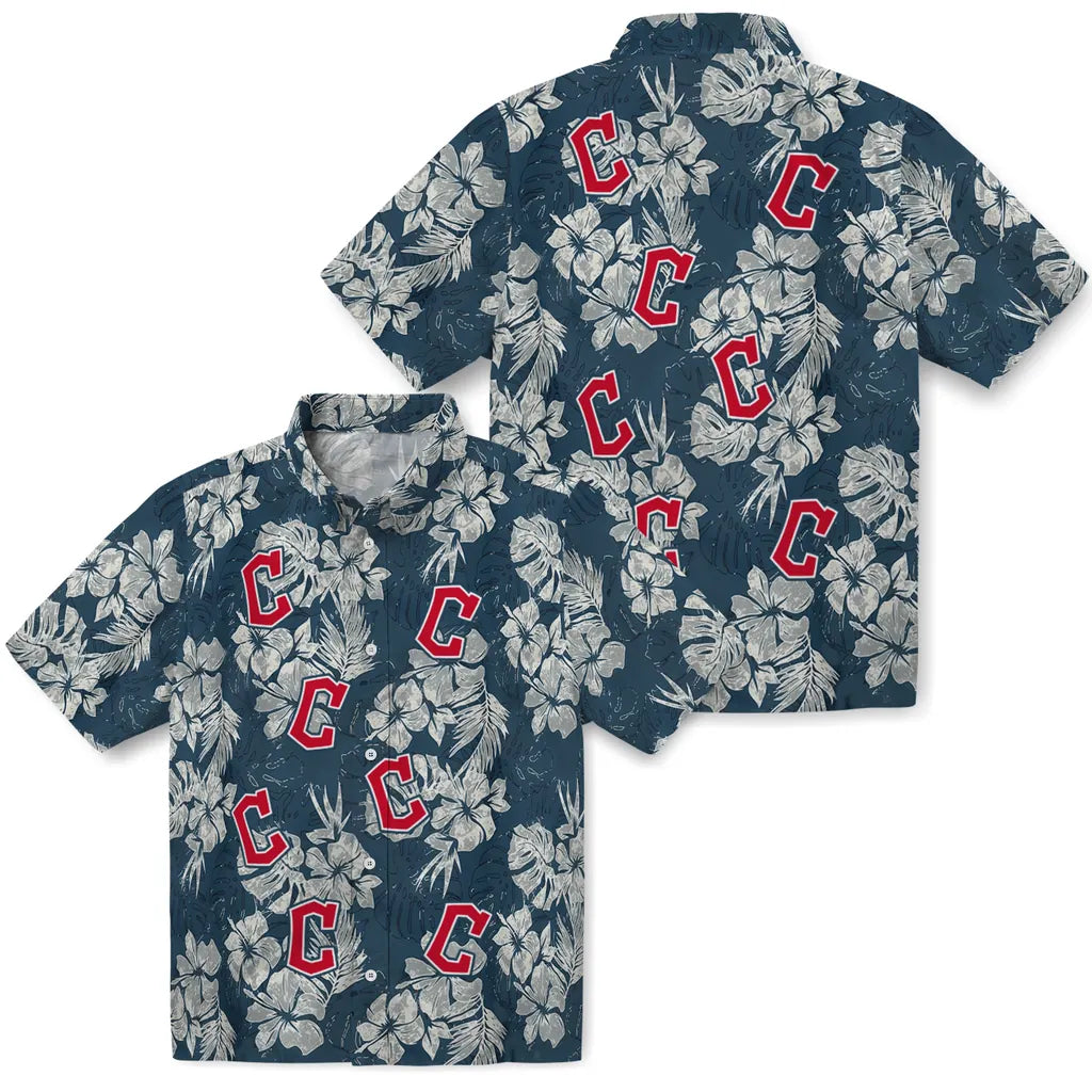 Cleveland Guardians Hawaiian Shirt - Hibiscus Flowers | Moonbestprint