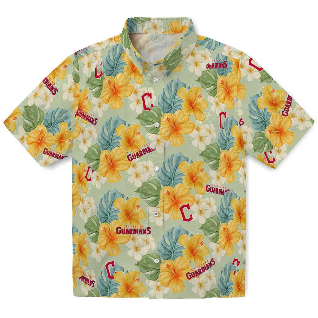 Cleveland Guardians Hawaiian Shirt - Hibiscus Mood | Moonbestprint