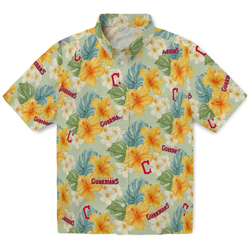 Cleveland Guardians Hawaiian Shirt - Hibiscus Mood | Moonbestprint