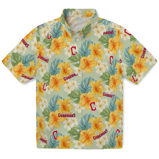 Cleveland Guardians Hawaiian Shirt - Hibiscus Mood | Moonbestprint