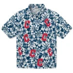 Cleveland Guardians Hawaiian Shirt - Hibiscus Motif | Moonbestprint