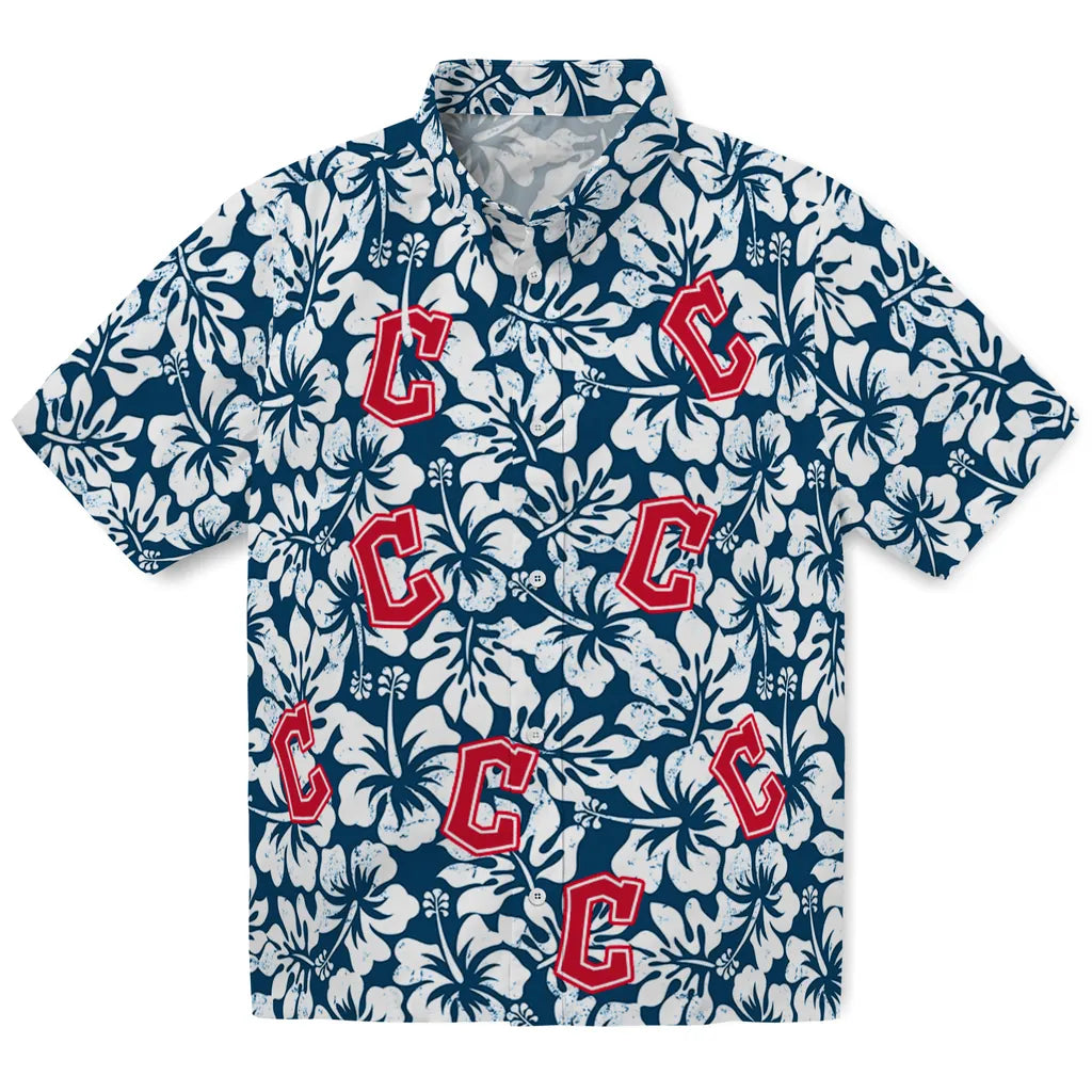 Cleveland Guardians Hawaiian Shirt - Hibiscus Motif | Moonbestprint