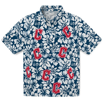 Cleveland Guardians Hawaiian Shirt - Hibiscus Motif | Moonbestprint