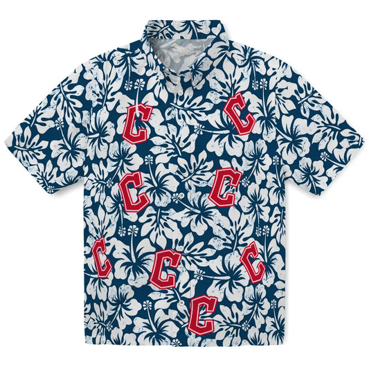 Cleveland Guardians Hawaiian Shirt - Hibiscus Motif | Moonbestprint