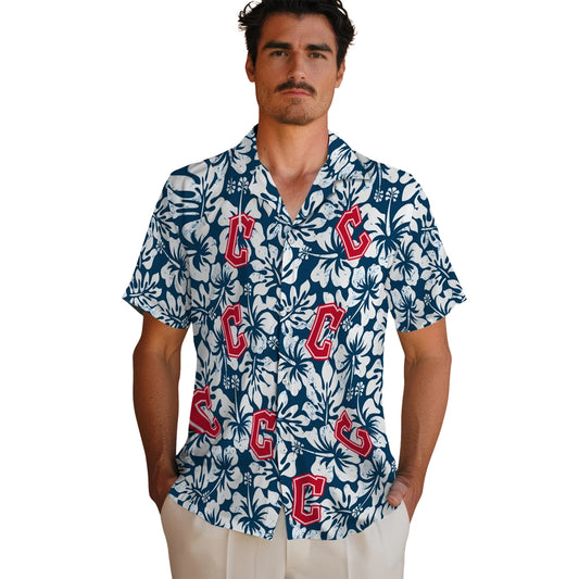 Cleveland Guardians Hawaiian Shirt - Hibiscus Motif | Moonbestprint