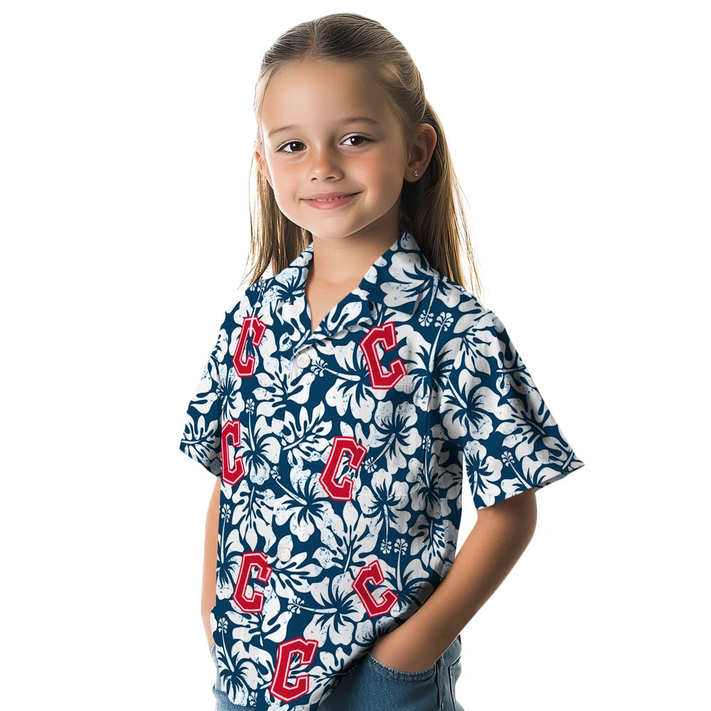 Cleveland Guardians Hawaiian Shirt - Hibiscus Motif | Moonbestprint