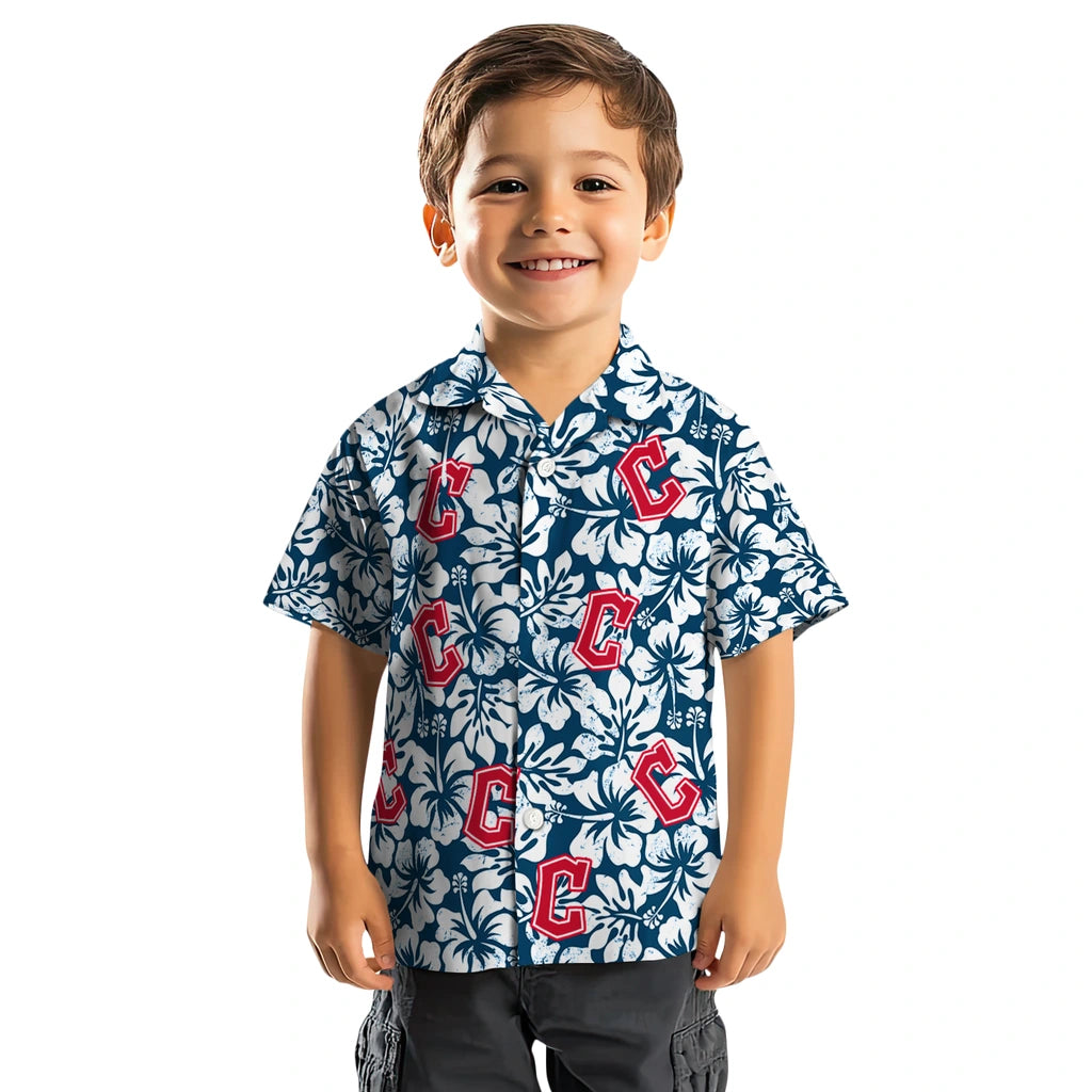 Cleveland Guardians Hawaiian Shirt - Hibiscus Motif | Moonbestprint
