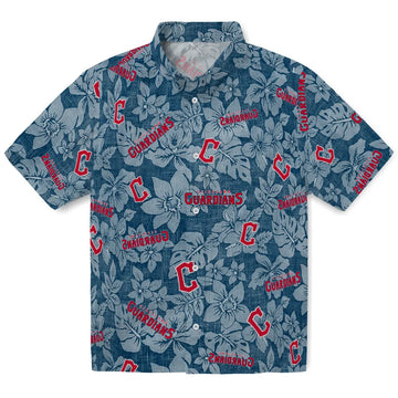 Cleveland Guardians Hawaiian Shirt - Hibiscus Oasis | Moonbestprint