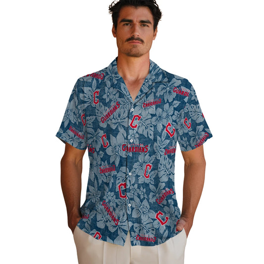 Cleveland Guardians Hawaiian Shirt - Hibiscus Oasis | Moonbestprint