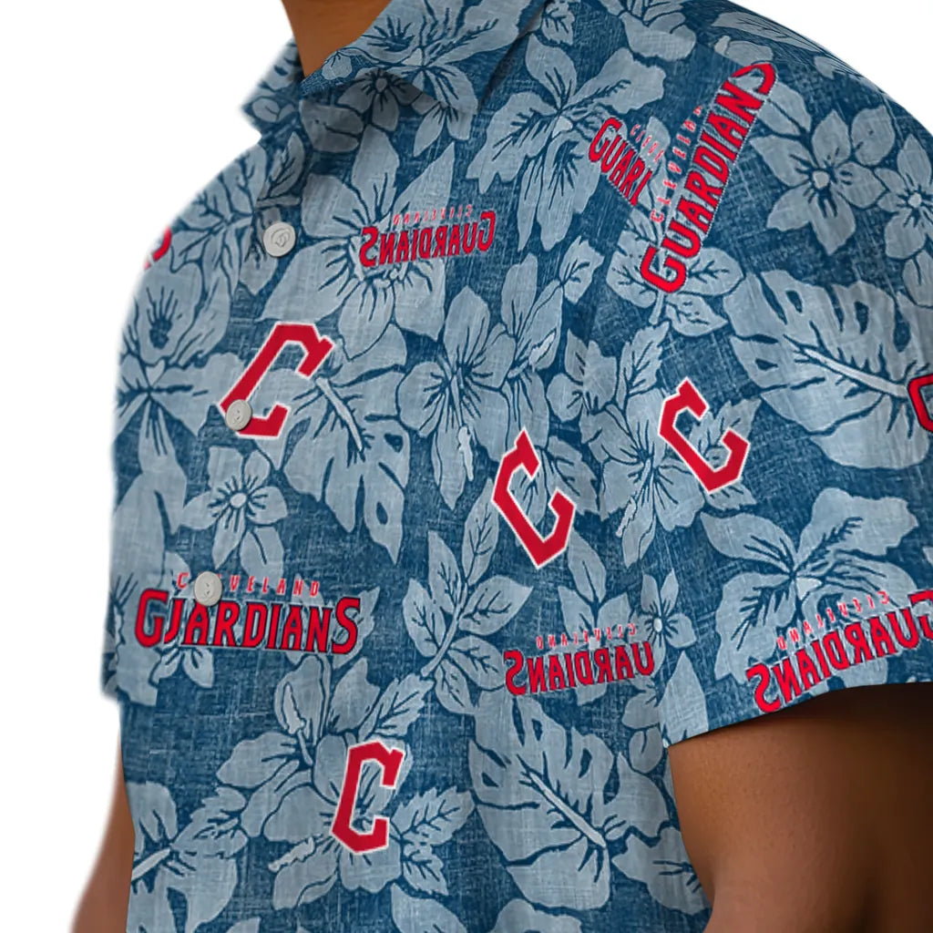 Cleveland Guardians Hawaiian Shirt - Hibiscus Oasis | Moonbestprint