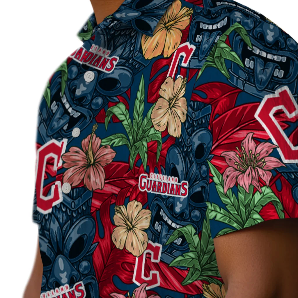 Cleveland Guardians Hawaiian Shirt - Hibiscus Tiki Jungle | Moonbestprint