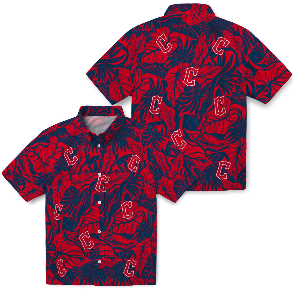 Cleveland Guardians Hawaiian Shirt - Monstera Layer | Moonbestprint