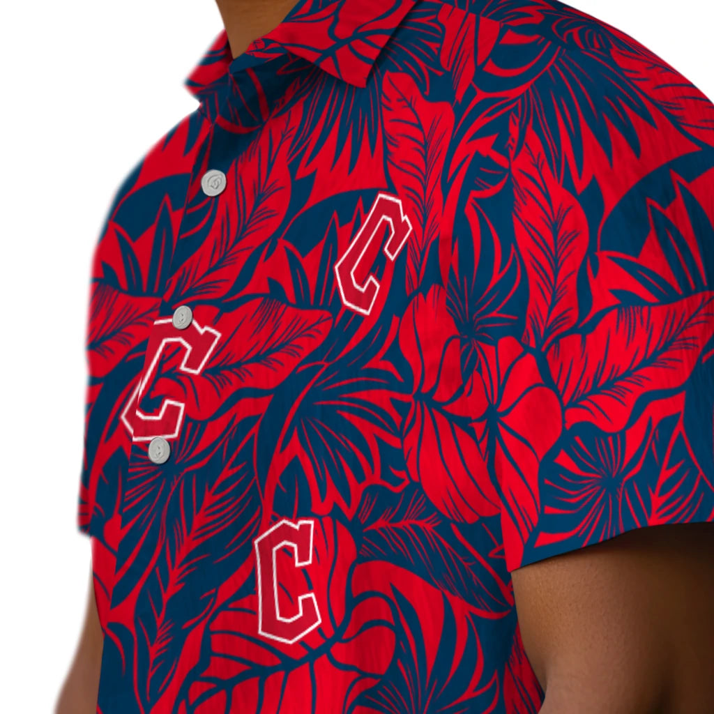 Cleveland Guardians Hawaiian Shirt - Monstera Layer | Moonbestprint