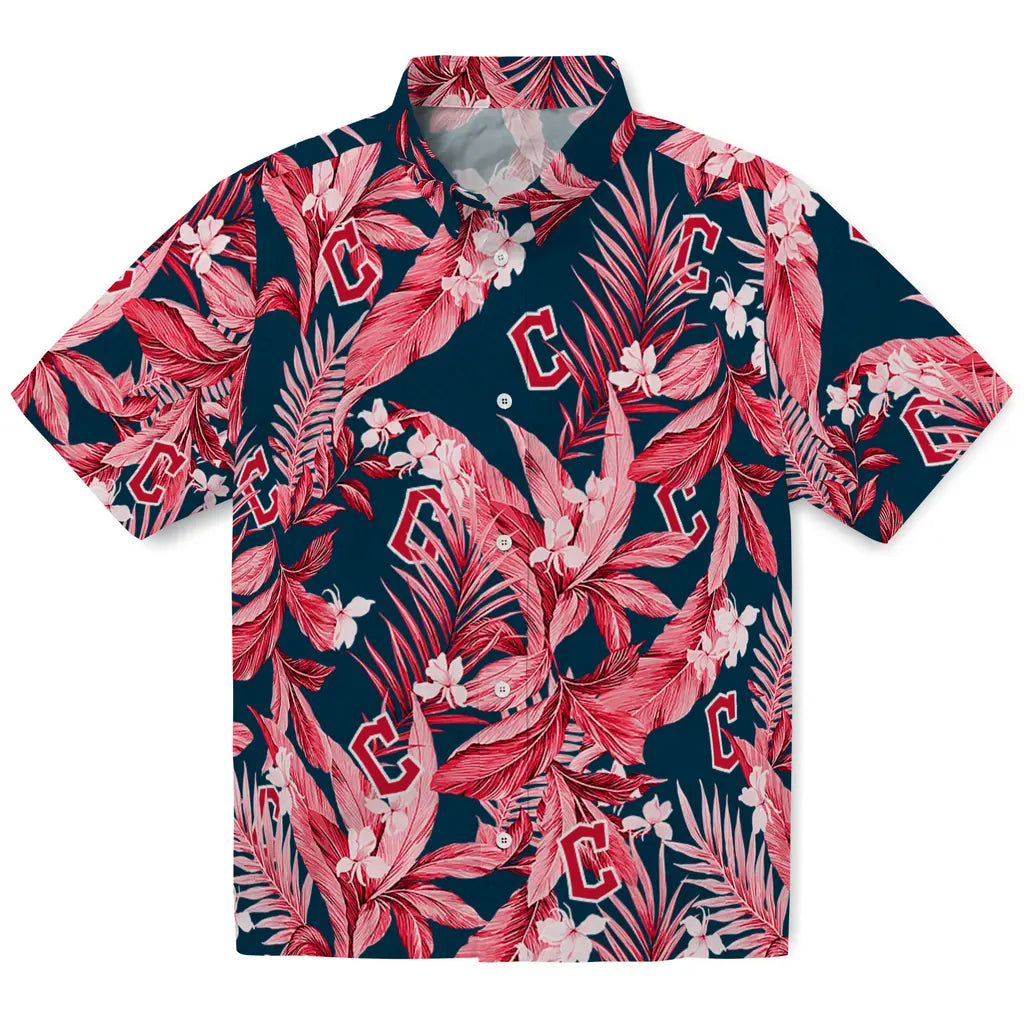 Cleveland Guardians Hawaiian Shirt - Palm Leaves | Moonbestprint