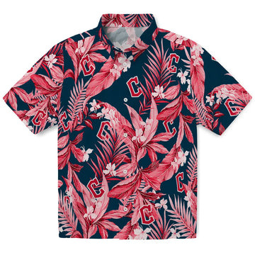 Cleveland Guardians Hawaiian Shirt - Palm Leaves | Moonbestprint