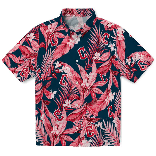 Cleveland Guardians Hawaiian Shirt - Palm Leaves | Moonbestprint