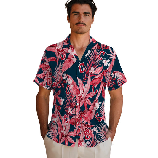 Cleveland Guardians Hawaiian Shirt - Palm Leaves | Moonbestprint