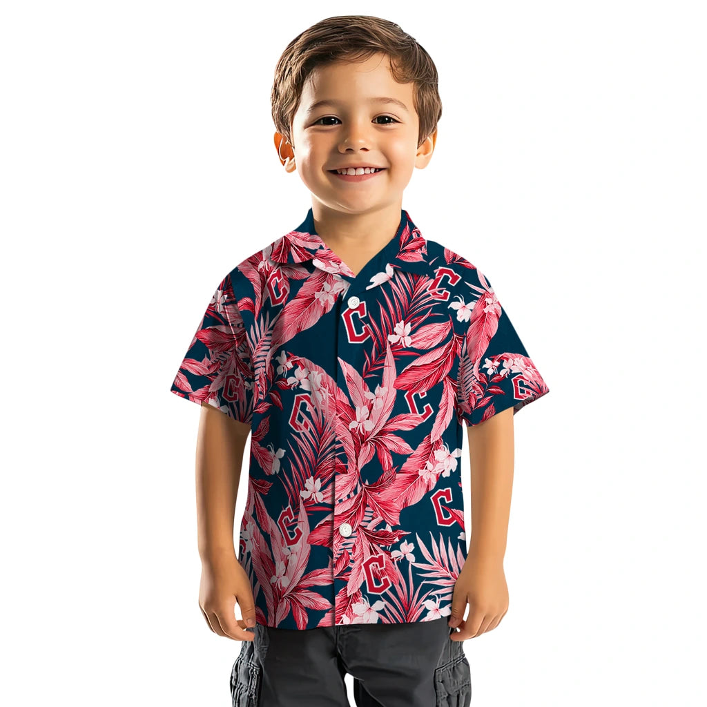 Cleveland Guardians Hawaiian Shirt - Palm Leaves | Moonbestprint