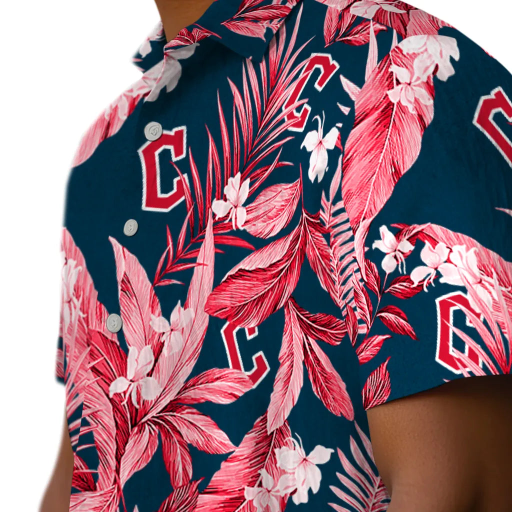 Cleveland Guardians Hawaiian Shirt - Palm Leaves | Moonbestprint