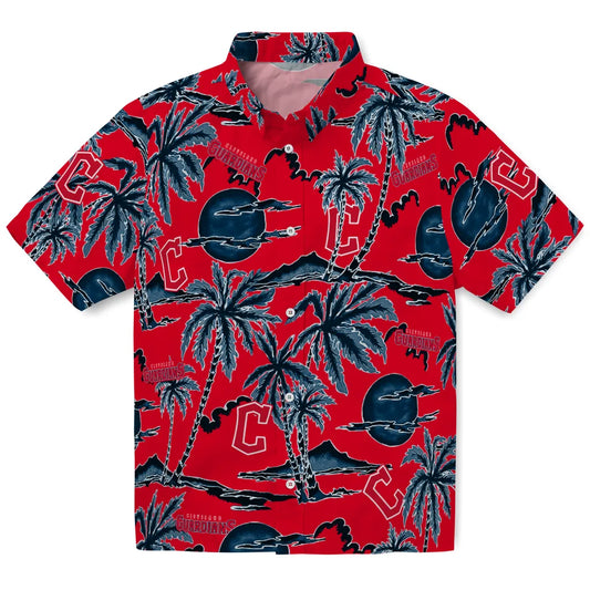 Cleveland Guardians Hawaiian Shirt - Palm Sunset | Moonbestprint