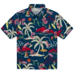 Cleveland Guardians Hawaiian Shirt - Palm Tree Island | Moonbestprint