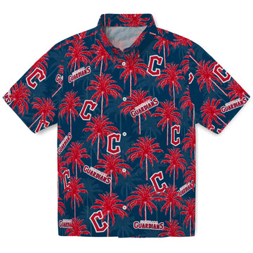 Cleveland Guardians Hawaiian Shirt - Palm Tree Motif | Moonbestprint