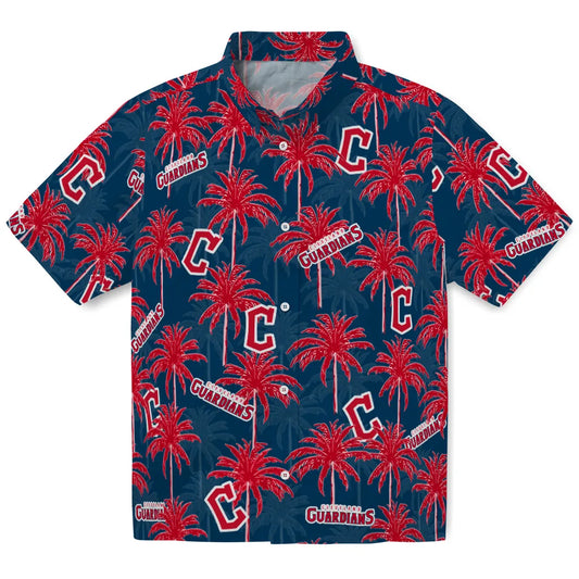 Cleveland Guardians Hawaiian Shirt - Palm Tree Motif | Moonbestprint